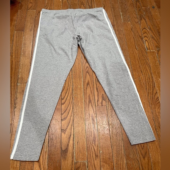 Adidas Kids Gray Joggers with White Stripes - Picture 9 of 12